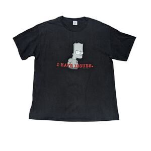 Vintage Y2K The Simpsons I Have Issues Graphic Tee Shirt 2001 Matt Groening 2000